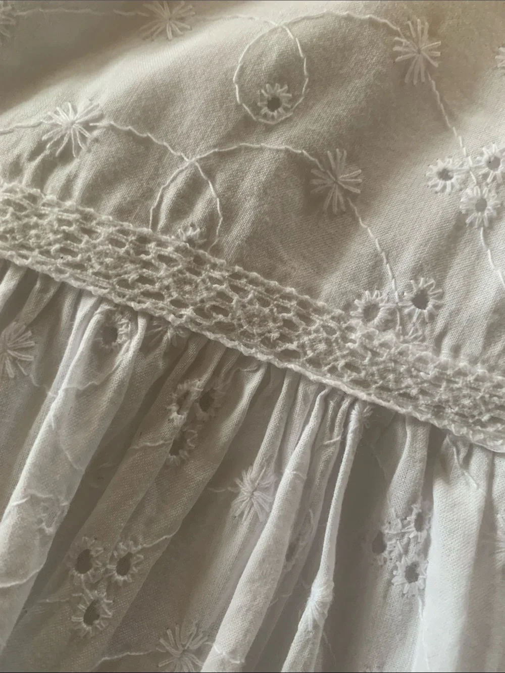 Lauren Ralph Lauren 100% Cotton Tiered Eyelet Lace Midi Skirt, Sz 12 - Picture 5 of 8